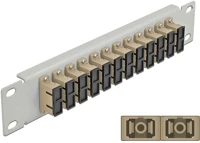 Delock 66793 10  üvegszálas patch panel 12 portos sc duplex bézs 1u szürke kép