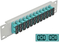 Delock 66794 10  üvegszálas patch panel 12 portos sc duplex vízkék 1u szürke kép