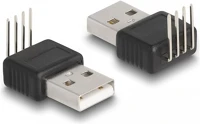 Delock 66951 Usb-a 2.0 -> forrfül csatlakozó dugó fekete 90° kép