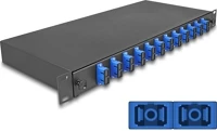 Delock 67006 19  optikai szálösszefűző doboz 12 db. sc duplex os2 1u teljes kép