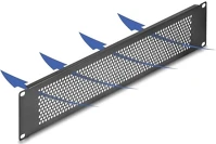 Delock 67036 19  vakpanel kerek lyukakkal 2u fekete kép