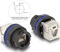Delock 67047 Rj45 cat.6a beépített csatlakozó lsa kapcsolattal fekete kép