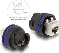 Delock 67048 Rj45 cat.6a beépített csatlakozó fekete kép