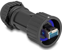 Delock 67049 rj45 apa összeállítás cat.6a átvezető csatolóval ip68 por és kép