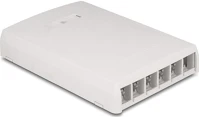 Delock 67054 Keystone felületre szerelt doboz felületre szerelt, 6 portos fehér kép