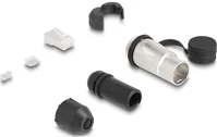 Delock 67067 rj45 moduláris dugasz cat.6a átvezető csatolóval és védősapkával ip66 kép