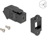 Delock 67154 Mini displayport 1.4 -> displayport 1.4 f/f keystone modul fekete kép