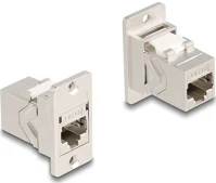Delock 67163 Panel tartó rj45 keystone modul kapcsoló anya - anya cat.6a fém kúpos kép