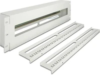 Delock 67196 19  áramkör megszakító kábelrendező csík borítóval és DIN sínnel kép