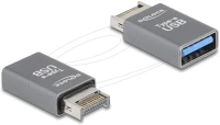 Delock 67230 Adapter usb 10 gbps e-típusú a apa - usb a-típusú anya fém kép