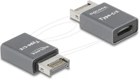 Delock 67234 Adapter usb 10 gbps e-típusú a apa -usb type-c  anya fém kép