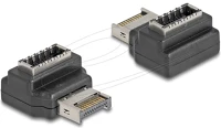 Delock 67237 Adapter usb 10 gbps e-típusú a kulcs apa   anya hajlított kép
