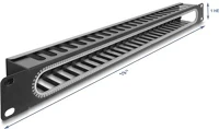 Delock 67277 19  kábel rendező panel nyitási és sarok védelemmel 1u fekete kép