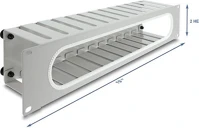 Delock 67280 19  kábel rendező panel nyitási és sarok védelemmel 2u szürke kép