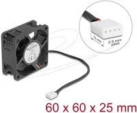 Delock 67295 Axiális ventilátor 12 v dc, 60 x 60 x 25 mm fekete kép