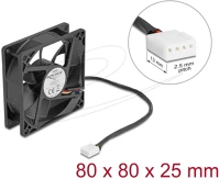 Delock 67301 Axiális ventilátor 24 v dc, 80 x 80 x 25 mm fekete kép