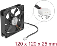Delock 67303 Axiális ventilátor 24 v dc, 120 x 120 x 25 mm fekete kép
