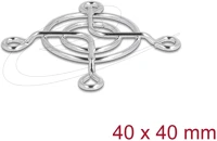 Delock 67304 Szellőző rács 40 x 40 mm ezüst kép