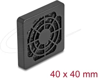 Delock 67309 Ventilátor rács porszűrővel 40 x 40 mm fekete kép