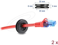 Delock 67326 Gumi kábelhüvely átmérője, kerek 27 mm fekete 2 db. kép