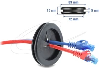 Delock 67335 Gumi kábelhüvely átmérője, kerek 80 mm fekete 2 db. kép