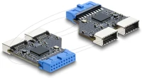 Delock 67342 usb 5 gbps elosztó 20 tűs csatlakozó aljzat   2 x usb 5 gbps e típusú a kép