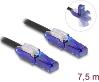 Delock 7,5 M RJ45 hálózati kábel Cat.6 UTP 180 -os hajlítással apák fekete színű kép
