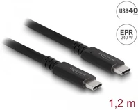 Delock USB4 40 GBPS Delock USB4 40 Gbps koaxiális kábel 1,2 m USB PD 3.1 kiterjesztett teljesítménytartomány 240 W kép