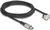 Delock 80026 Usb-c -> lightning m/m adatkábel 2m fekete-ezüst mfi, egyenes/180° kép