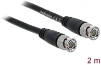 Delock 80082 Bnc rg-59 -> bnc rg-59 m/m adatkábel 2m fekete 75 ohm kép
