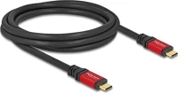 Delock 80091 Usb 5 gbps kábel usb type-c  apa - apa pd 3.0 100 w e-marker 2 m piros fém kép