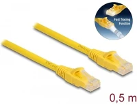 Delock 80100 rj45 cat6a u/utp -> rj45 cat6a u/utp m/m adatkábel 0.5m sárga gyors kép