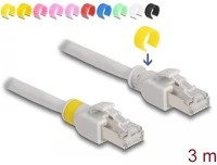 Delock 80120 rj45 cat6a s/ftp -> rj45 cat6a s/ftp m/m adatkábel 3m szürke színes kép