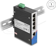 Delock 80162 Ipari gigabit ethernet elosztó 5 port rj45 din sínhez kép