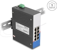 Delock 80163 Ipari gigabit ethernet elosztó 8 port rj45 din sínhez kép