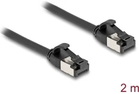 Delock 80184 Rj45 cat8.1 u/ftp -> rj45 cat8.1 u/ftp m/m adatkábel 2m fekete flexibilis kép
