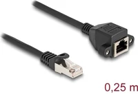 Delock 80191 Rj50 s/ftp -> rj50 s/ftp m/f adatkábel hosszabbító 0.25m fekete kép