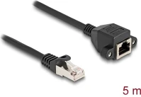 Delock 80196 Rj50 s/ftp -> rj50 s/ftp m/f adatkábel hosszabbító 5m fekete kép