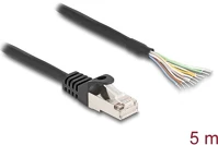 Delock 80208 Rj50 s/ftp -> nyitott vezeték m/m adatkábel 5m fekete kép