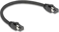 Delock 80231 Rj45 cat8.1 s/ftp -> rj45 cat8.1 s/ftp m/m adatkábel 0.25m fekete kép