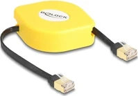 Delock 80239 Rj45 cat6a stp -> rj45 cat6a stp m/m adatkábel 1.5m fekete-sárga kihúzhatós kép