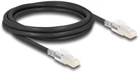 Delock 80256 Rj45 hálózati kábel cat.6a s/ftp biztonsági klipsz csomaggal 2 m fekete kép