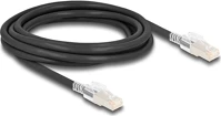 Delock 80257 Rj45 cat6a s/ftp -> rj45 cat6a s/ftp m/m adatkábel 3m fekete biztonsági klipsz csomaggal kép