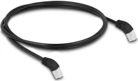 Delock 80269 Rj45 cat6a s/ftp -> rj45 cat6a s/ftp m/m adatkábel 1m fekete 45° fel/45° fel kép