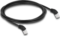 Delock 80270 Rj45 cat6a s/ftp -> rj45 cat6a s/ftp m/m adatkábel 2m fekete 45° fel/45° fel kép
