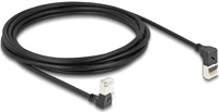 Delock 80295 Rj45 cat6a s/ftp -> rj45 cat6a s/ftp m/m adatkábel 3m fekete slim, 90° fel/le kép