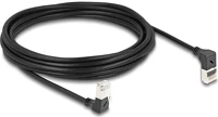 Delock 80296 Rj45 cat6a s/ftp -> rj45 cat6a s/ftp m/m adatkábel 5m fekete slim, 90° fel/le kép
