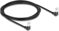 Delock 80300 Rj45 cat6a s/ftp -> rj45 cat6a s/ftp m/m adatkábel 2m fekete slim, 90° le/le kép