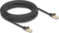 Delock 80321 Rj45 cat6a s/ftp -> rj45 cat6a s/ftp m/m adatkábel 7.5m fekete fonott borítással kép