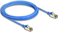 Delock 80335 Rj45 cat8.1 f/ftp -> rj45 cat8.1 f/ftp m/m adatkábel 3m kék vékony kép
